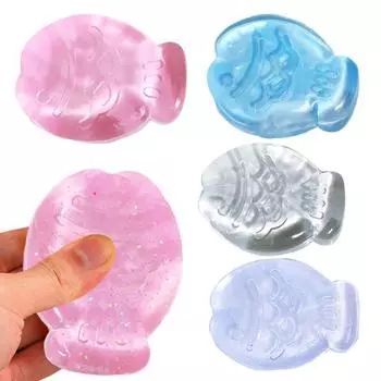 Прозрачная игрушка-рыба для снятия стресса, блестящая игрушка-морской лещ, сенсорная игрушка для детей S фиолетовый