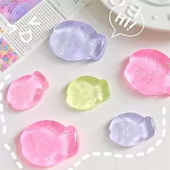 Прозрачная игрушка-рыбка для снятия стресса, блестящая игрушка-щипок в виде морского леща, сенсорная игрушка для детей и взрослых, мягкая игрушка-мяч из термопластичной резины, успокаивающая игрушка-рыбка S розовый