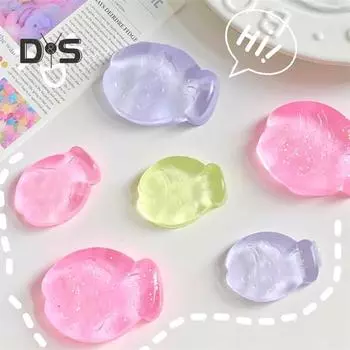 Прозрачная игрушка-рыбка для снятия стресса, блестящая игрушка-щипок в виде морского леща, сенсорная игрушка для детей и взрослых, мягкая игрушка-мяч из термопластичной резины, успокаивающая игрушка-рыбка S фиолетовый