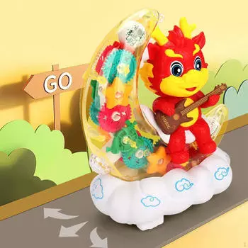 Прозрачная игрушка с подсветкой, игровой набор для ползания, универсальное колесо, электрическая музыкальная интерактивная игрушка для