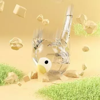 Прозрачная игрушка-свисток «Птица в воде» для детей Тренировка произношения мышц рта Специальные инструменты для тренировки произношения свиста