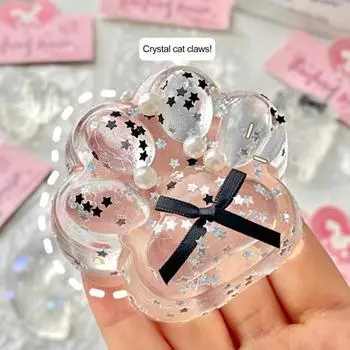 Прозрачная игрушка-вафельница для снятия стресса, прозрачный пончик, тост, круассан, сенсорная игрушка для детей, подростков, взрослых, мягкий мячик для снятия стресса, кошачья лапка, игрушка-фиджет 2