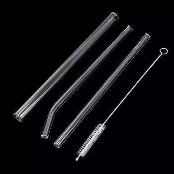 Прозрачная Экологически Чистая Напиток Прямая Трубка 20 См Стеклянная Соломинка