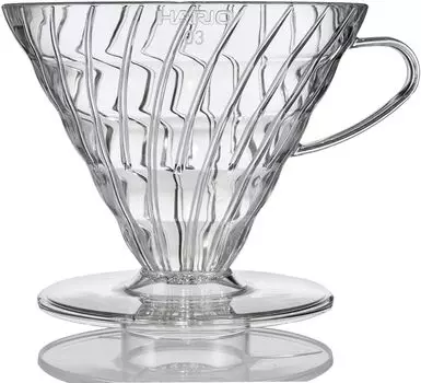 Прозрачная капельница Hario V60 03 для чашек кофе ручной капельницы Сделано в Японии 1~6 VDR-03-T
