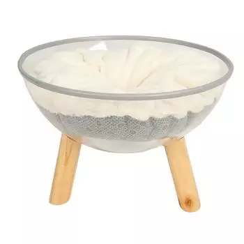 Прозрачная капсульная кровать для кошек, стабильная, безопасная, прочная, стильная, деревянная, приподнятая, прозрачная, с подушкой