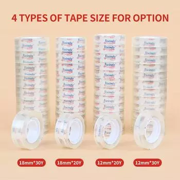 Прозрачная клейкая лента канцелярская прозрачная лента, отрываемая вручную, односторонняя, прочная, липкая, типо для синий