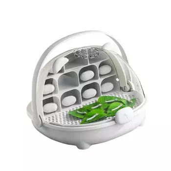 Прозрачная клетка-инсектарий для шелкопрядов с дышащей конструкцией и съемной камерой для легкого наблюдения и лучшего разведения серый