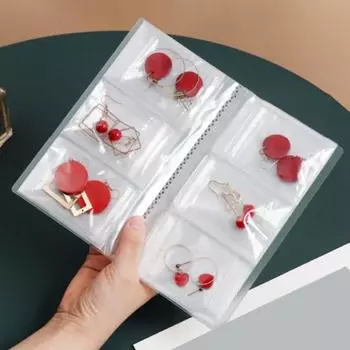 Прозрачная книга для хранения ювелирных изделий, органайзер для сумок, легкий доступ, герметичная застежка-молния, портативная шкатулка-органайзер для ювелирных изделий с сумками L