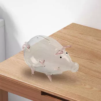 Прозрачная копилка для денег, детский подарок на день рождения, декоративное настольное украшение, милая фигурка свиньи