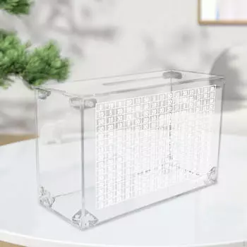 Прозрачная копилка, настольный орнамент, подарочная копилка для финансового менеджмента со счетчиком для