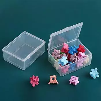 Прозрачная коробка для хранения, квадратный чехол для мелких предметов, упаковочные коробки, бусины для ювелирных изделий 1PCS
