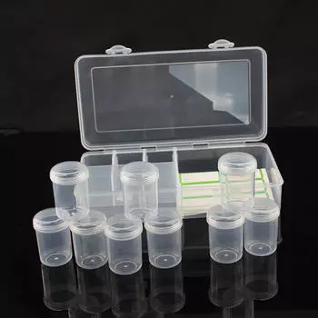 Прозрачная коробка для приправ, контейнер для таблеток, баночка для приправ, набор бутылок, органайзер для путешествий,
