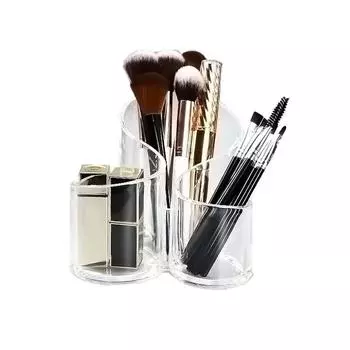 Прозрачная косметическая акриловая кисть для макияжа, ящик для хранения инструментов, чехол для кистей для макияжа, настольный органайзер, инструмент для макияжа