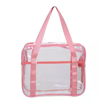 Прозрачная косметичка большой емкости водонепроницаемая застежка-молния косметичка прозрачная дорожная розовый