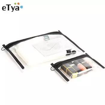 Прозрачная косметичка из ПВХ, женская прозрачная косметичка на молнии, косметичка для путешествий, органайзер для макияжа, сумка для хранения туалетных принадлежностей для ванны S