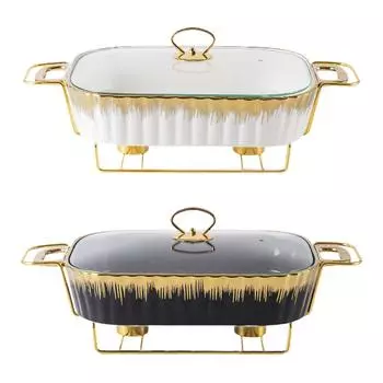 Прозрачная крышка для кастрюли, поднос для запекания, легко моющийся поднос для сервировки, жаровня для свадеб, праздников, вечеринок, дней рождения, кейтеринговых мероприятий белый