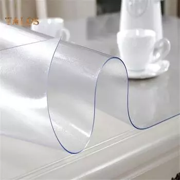 Прозрачная крышка стола толщиной 1 мм, водостойкая нескользящая скатерть из ПВХ, защитная скатерть 60*90cm прозрачный