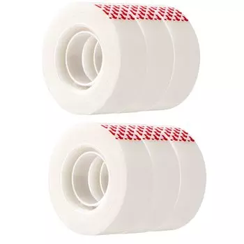 Прозрачная лента AmazonBasics Ширина x Длина Упаковка из 6 штук 1,9 см 25,4 м