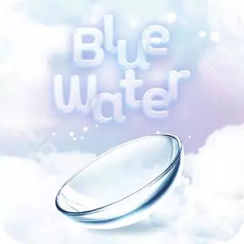 [Прозрачная линза] Голубая вода 0.00