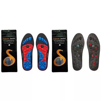 Прозрачная магнитная стелька, дышащая стелька, беговая спортивная амортизирующая массажная стелька L чёрный