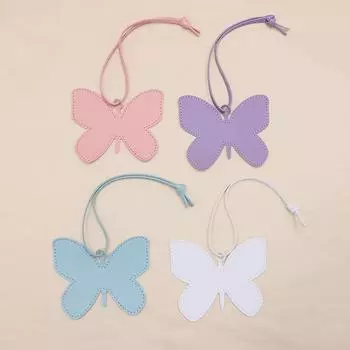 Прозрачная маленькая бабочка кожаная подвеска модный стиль подвеска женская сумка подвеска автомобильные аксессуары подвеска небесно-голубой