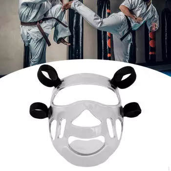 Прозрачная маска для тхэквондо, защитная маска для лица, портативная съемная, полная защитная маска для тренировок для мужчин Large