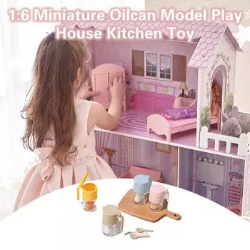 Прозрачная мини-масленка, полезная, антидеформированная, ролевая игра 1:6 миниатюрных баночек для приправ, модель детской кухонной игрушки темно-зеленого