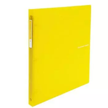 Прозрачная мини-папка-регистратор Eco Cheongwoon Color Chip с 3 отверстиями, 2 см, формат А4, желтая, 1 шт.