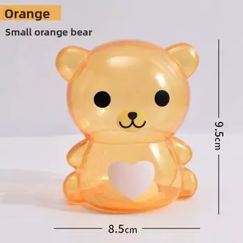 Прозрачная мультяшная копилка-медведь и банка для конфет 228 small orange bear