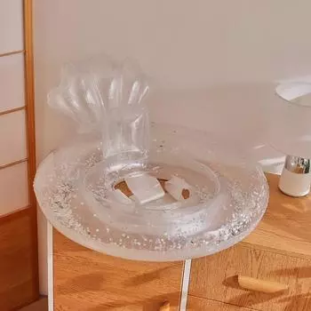 Прозрачная надувная трубка для плавания, плот, высокая прочность, кольцо для детского плавания со спинкой, утолщенная трубка для плавания в бассейне для малышей, новорожденных CHINA