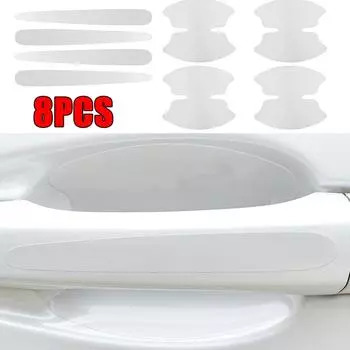 Прозрачная наклейка на автомобиль, защитная наклейка на дверь автомобиля, наклейка на ручку двери от царапин, защитная полоса на зеркало заднего вида, автомобильные аксессуары