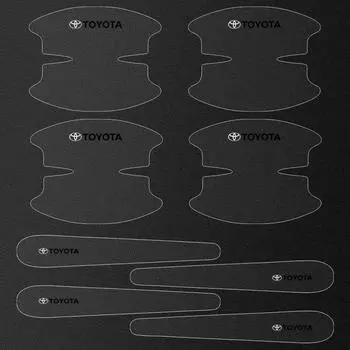 Прозрачная наклейка на чашу дверной ручки автомобиля, противоударные защитные полосы для Toyota Camry Corolla Yaris Chr Auris Avensis T25