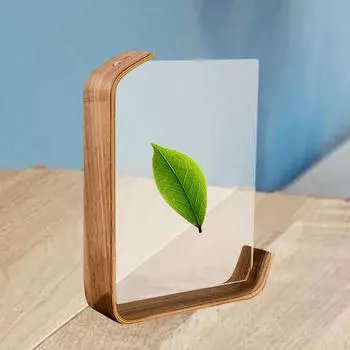 Прозрачная настольная рамка для фотографий с орнаментом своими руками, простая в установке двухсторонняя деревянная витрина 7 Inch