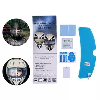 Прозрачная непромокаемая антизапотевающая защитная пленка для шлема, универсальная пленка для линз мотоциклетного шлема