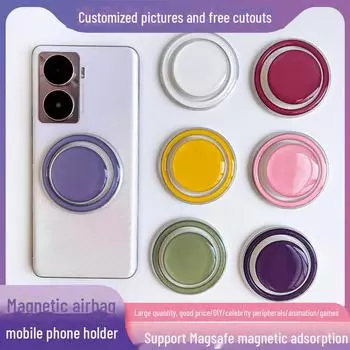 Прозрачная однотонная магнитная подставка для телефона с подушкой безопасности