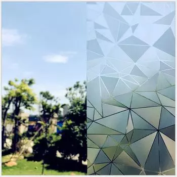 Прозрачная оконная пленка Конфиденциальность Статическая липкая неклейкая пленка Витражная виниловая пленка Солнцезащитная наклейка на окно Украшение 45*100cm