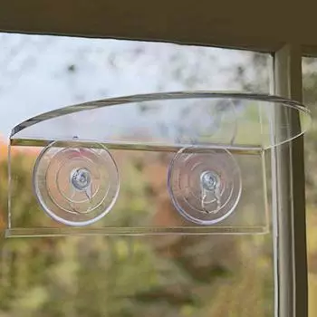 Прозрачная оконная полка для растений, подвесная полка для цветочных горшков, оконный органайзер, держатель для комнатных растений Window Plant Shelf