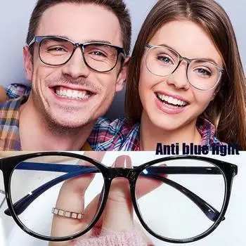 Прозрачная оправа для компьютерных очков для женщин и мужчин, круглые очки с защитой от синего света, сверхлегкие прозрачные очки с декоративной оправой Anti blue light