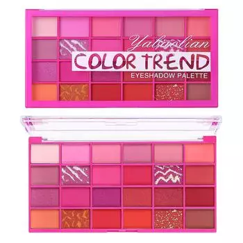 Прозрачная палитра теней для век из 24 цветов. Перламутровые матовые тени для век с эффектом землистого оттенка. 28g