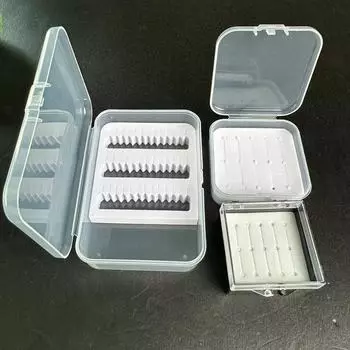 Прозрачная пластиковая коробка для приманок из насекомых Luya с ящиком для хранения крючков для ловли рыбы нахлыстом. Small square box