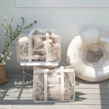 Прозрачная пляжная сумка из ПВХ, водонепроницаемые сумки, прозрачные сумки на плечо большой емкости, портативный подвесной карман, дорожная сумка для хранения zipper