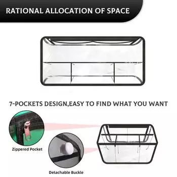 Прозрачная пляжная сумка с выступающими крючками. Водонепроницаемая толстая застежка-молния. Разделение сухой и влажной воды. Подкладка сумки большой вместимости для сумки Bogg. Пляжная сумка. чёрный