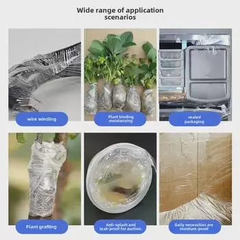 Прозрачная полиэтиленовая стретч-пленка в рулоне для промышленной и коммерческой упаковки PE New Material 2.0 thickness, 2.5cm width, 200m