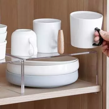 Прозрачная полка для хранения кухонного шкафа Yousheng, прочная, не требующая сборки, столешница, прозрачный шкаф, органайзер, подставка для специй S