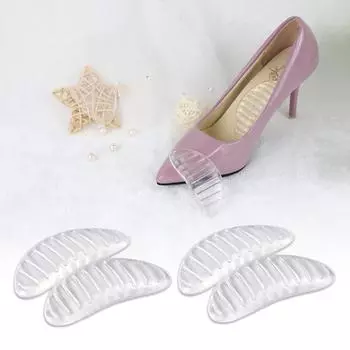 Прозрачная полосатая подушечка для поддержки свода стопы, нескользящая стелька для плоской стопы, массажная подушечка для подошвы