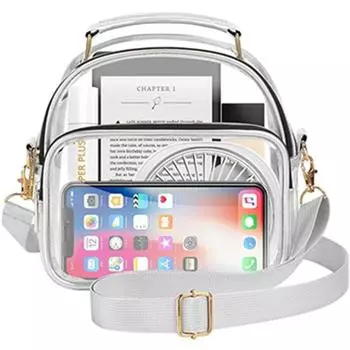 Прозрачная помада сумочка ПВХ портмоне слинг сумка нагрудные сумки унисекс White-without front pocket