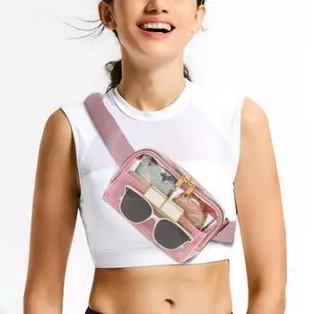 Прозрачная поясная сумка, большая вместительная водостойкая застежка-молния, одобренная стадионом, прозрачная поясная сумка хаки