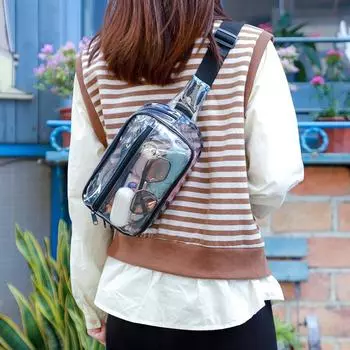 Прозрачная поясная сумка из ПВХ, водонепроницаемая, уличная, через плечо, пляжная сумка на плечо прозрачный