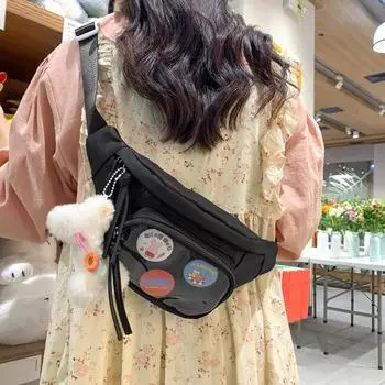 Прозрачная поясная сумка, женская сумка через плечо, однотонная студенческая нагрудная сумка красный