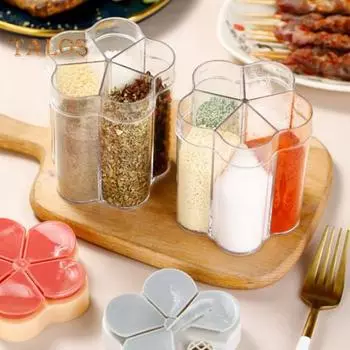 Прозрачная пылезащитная банка для приправ, практичная бутылка для соли, перца и сахара, банка для приправ, банка для специй, кухонные гаджеты синий
